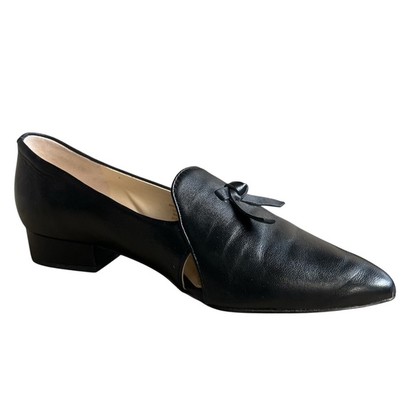 Cole Haan Viola Skimmer Pointed Toe Black Leather Loafers Size 6 - Picture 3 of 12